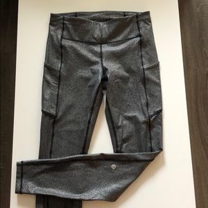 Lululemon Wunder Under Leggings Shiny Silver 2018